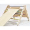 Montessori rastúci Piklerovej trojuholník 59 cm 3v1 s activity boardom a doskou 2v1 pastel 10