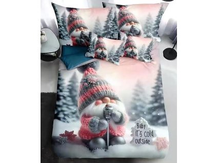 Obliečky Vianočný čas V/4 Bavlna 7-dielna súprava