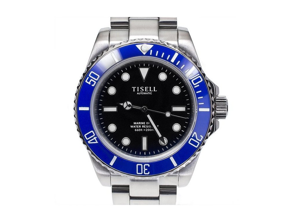TISELL Automatic Diver Watch Blue-black no date 40 mm | Tisell Watch