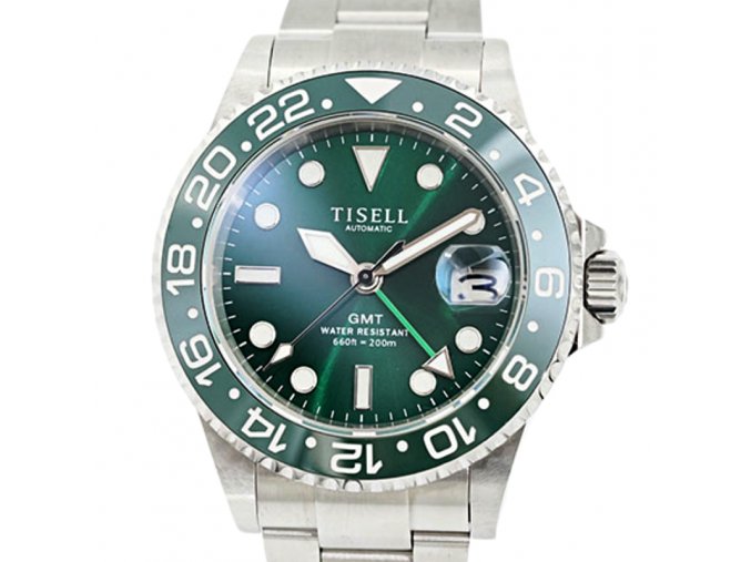 TISELL True GMT 9075 MIYOTA Automatic Movement  Green