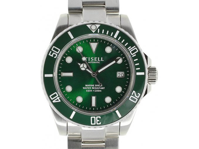 TISELL Automatic Diver Watch  40 mm, Green with date