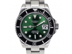 TISELL Automatic Diver Watch Black-Green 40 mm