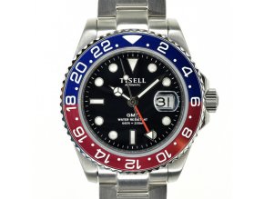 TISELL Automatic Diver Watch  40 mm, GMT PEPSI