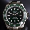 TISELL Automatic Diver Watch Green Without Date 40 mm