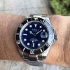 TISELL Automatic Diver Watch Black Blue 40 mm