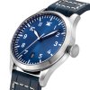 TISELL Pilot Watch 40 mm Blue Date