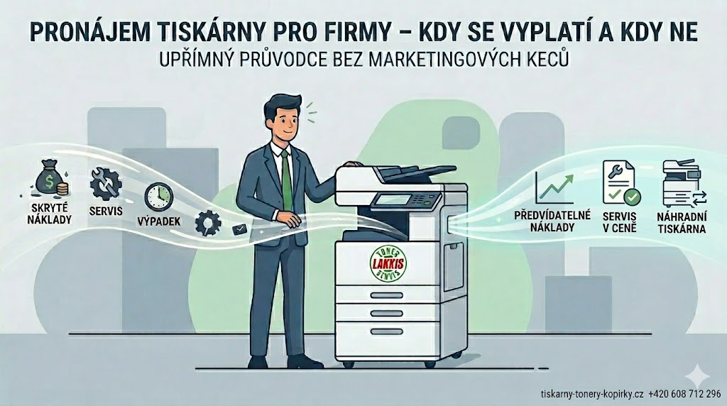 Pronájem tiskárny pro firmy - kdy se vyplatí a kdy ne