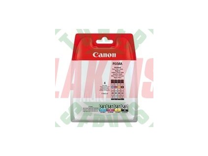 Canon originální ink CLI581 CMYK Multi Pack, CMYK, blistr, 4*5,6ml, 2103C004, Canon PIXMA TR8550,TS6150,TS6151,TS8150,TS8151,TS815