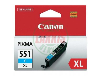 Canon 6444B001 / CLI-551C XL - Originální modrá inkoustová náplň pro Canonn Pixma IP 7200 Series / Pixma IP 7250 / Pixma IP 8700 Series / Pixma IP 8750 / Pixma IX 6800 Series / Pixma IX 6850 / Pixma MG 5400 Series / Pixma MG 5450 / Pixma MG 5500 Seri