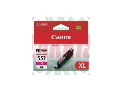 Canon 6445B001 / CLI-551M XL - Originální červená inkoustová náplň pro Canonn Pixma IP 7200 Series / Pixma IP 7250 / Pixma IP 8700 Series / Pixma IP 8750 / Pixma IX 6800 Series / Pixma IX 6850 / Pixma MG 5400 Series / Pixma MG 5450 / Pixma MG 5500 Se