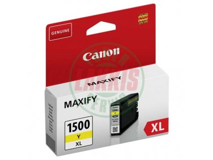 Canon 9195B001 / PGI 1500 XL Y - Originální žlutá inkoustová náplň Canon pro tiskárny Canon Maxify MB 2000 Series / MB 2050 / MB 2300 Series / MB 2350