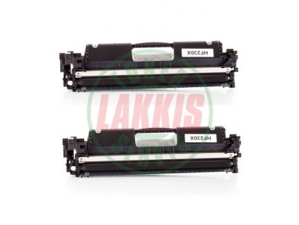 2 X Lakkis toner HP CF230X - Kompatibilní černá náplň