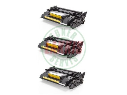 3 x Lakkis toner HP CF259X - Kompatibilní černá náplň - NOVÝ ČIP -