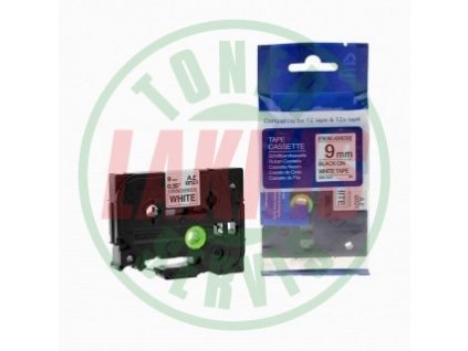 Lakkis toner páska za BROTHER TZE-S221 - 9 mm bílá - černý tisk - extrémně lepivá Páska - kompatibilní