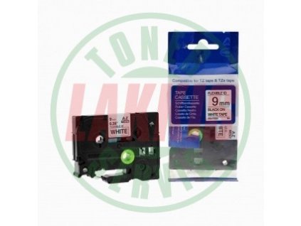 Lakkis toner páska za BROTHER TZE-FX221 - 9 mm bílá - černý tisk - flexibilní - kompatibilní