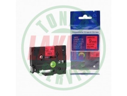 Lakkis toner páska za BROTHER TZE-421 - 9 mm červená - černý tisk - kompatibilní