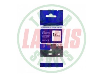 Lakkis toner páska za BROTHER TZE-242 - 18 mm bílá - červený tisk - kompatibilní