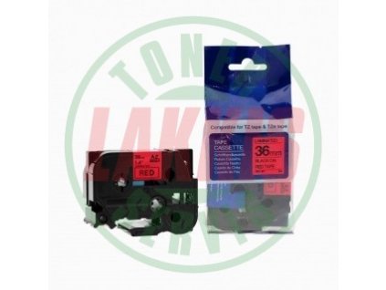 Lakkis toner páska za BROTHER TZE-461 - 36 mm červená - černý tisk - kompatibilní