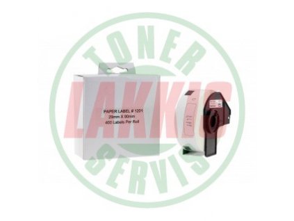 Lakkis Toner Brother DK-11201 - kompatibilní role etiket 29mm x 90mm 400ks