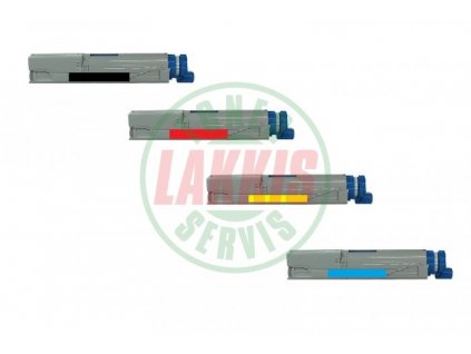 OKI 43459332 / 43459331 / 43459330 / 43459329 / MULTIPACK / - Renovovaná modrá červená žlutá a černá náplň pro OKI C 3300 / C 3400 / C 3450 / C 3600 / MC 350 / MC 360
