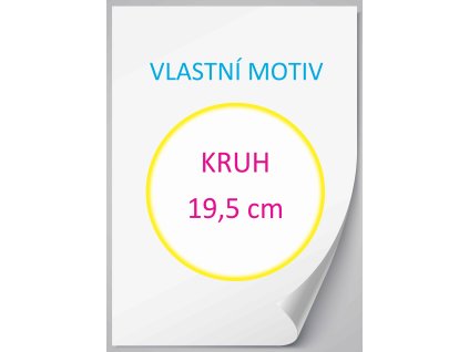 kruh tisk jedlý papír a fondánový list