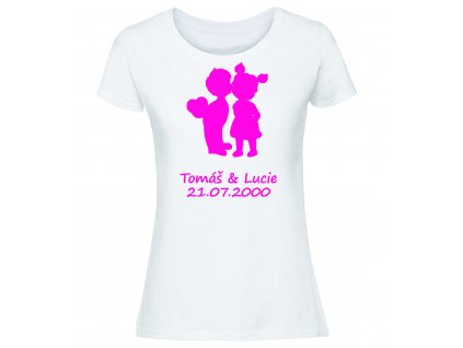 Reklama tričko děti svatba dámské bílé