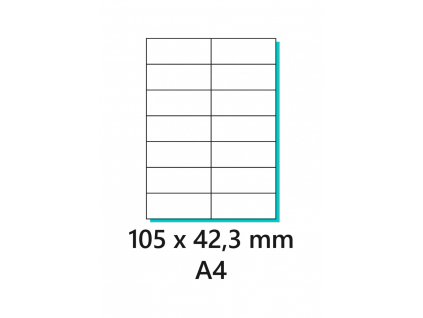 Samolepicí etiketa 105x42 3mm