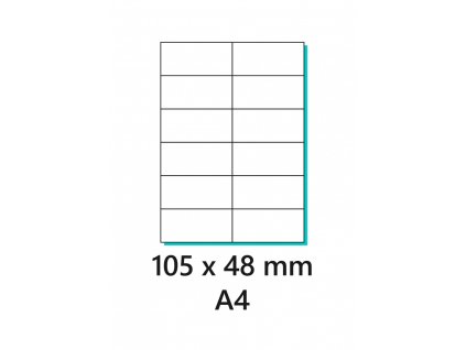 Samolepicí etiketa 105x48mm