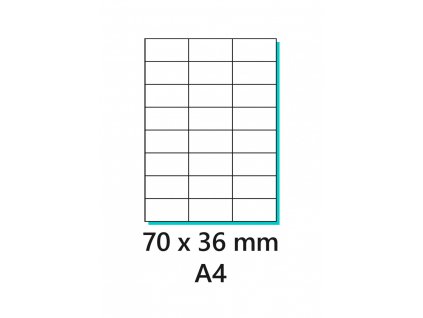 Samolepicí etiketa 70x36mm
