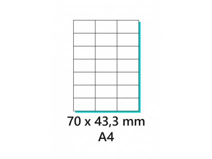 Samolepicí etiketa 70x43 3mm