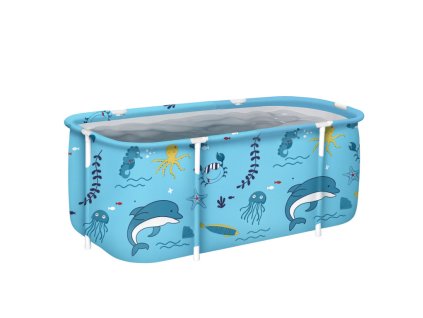 k22310 aga skladaci prenosna vana 120x60x50 cm svetle modra new 3