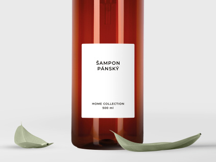 samolepka sampon pansky 500 ml bila