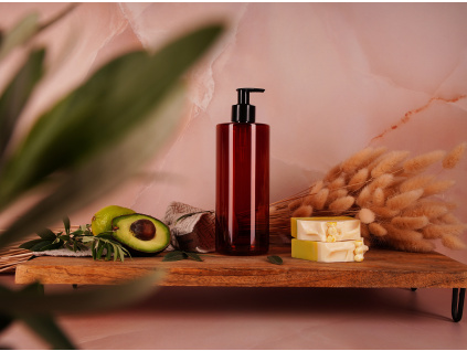 hneda lahvicka s davkovacem amaris 500ml