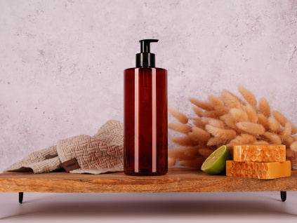 hneda plastova lahvicka 500 ml