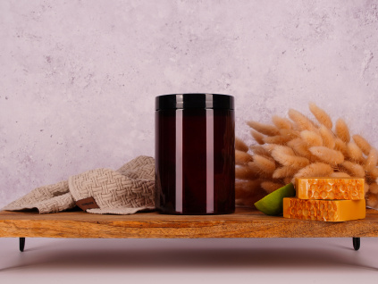 plastova doza 1000ml hneda