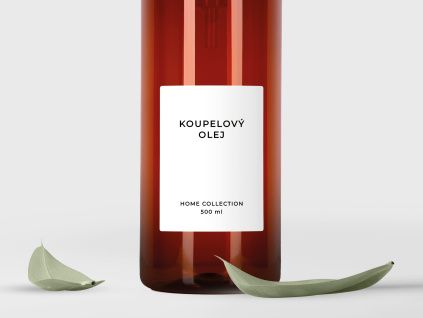 samolepka koupelovy olej 500 ml bila