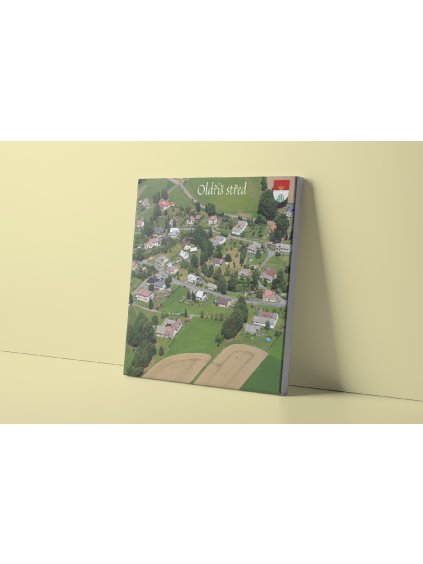 mockup of a square canvas placed against a customizable background 2523 el1