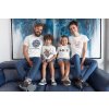 mockup of a beautiful family wearing t shirts in their home 28055