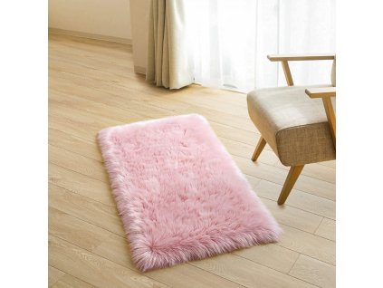 Rózsaszín puha szőnyeg 180 x 80 cm