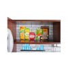 Kruzzel Bucatarie copii din lemn, maro inchis, cu accesorii, 81x79,5x24 cm + LED