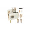 Lulilo Bucatarie din lemn retro copii / bucatarie bebelusi + accesorii -58 x 72,7 x 29,2 cm