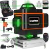 Nivel laser 4D Bigstren - Laser verde, fascicul de 360 ​​de grade, impermeabil IP54, montat pe perete cu suport