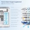 Concentrator de oxigen Varon nt04, fără apă, concentrație de oxigen 93%, silențios, 5 kg, dimensiuni mici