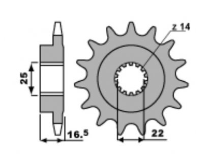 Sekundární řetězové kolečko PBR Sprockets pro DUCATI 749/821/848/939/998/999/1000/1100/1098/1099/1200 SBK/MONSTER/SUPERSPORT/SF/SPORT CLASSIC/HYPERMOTARD/MULTISTRADA/DIAVEL mod.525