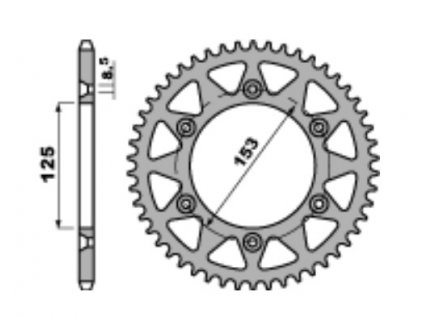 Rozeta ocelová PBR Sprockets pro HM/HONDA mod.520