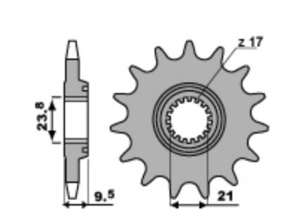 Sekundární řetězové kolečko PBR Sprockets pro HM/ HONDA CRE/CRF 450 mod.520