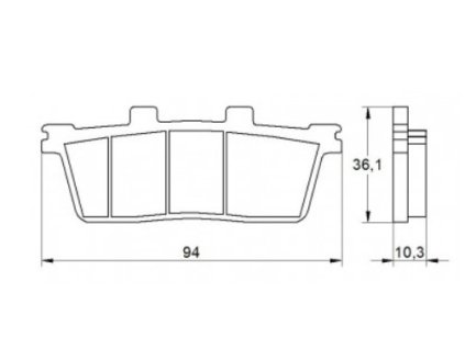 Brzdové destièky ACCOSSATO - smìs OR, zadní