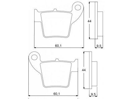 Brzdové destièky ACCOSSATO - smìs OR, zadní