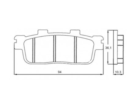 Brzdové destièky ACCOSSATO - smìs OR, zadní