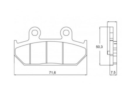 Brzdové destièky ACCOSSATO - smìs ST, zadní